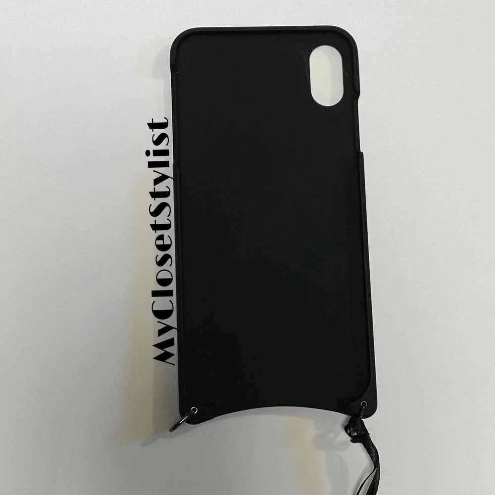 BANDOLIER Black Leather Wallet iPhone XS MAX Crossbody CASE NEW! Pewter Unisex